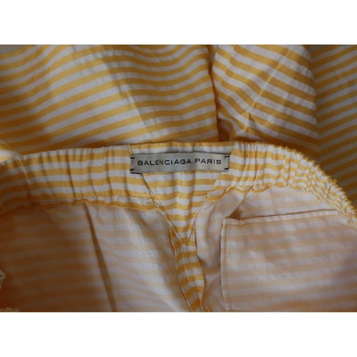 Pre-owned Balenciaga Yellow Cotton Shorts