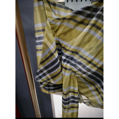 Pre-owned Birgitte Herskind Silk Mini Skirt In Yellow