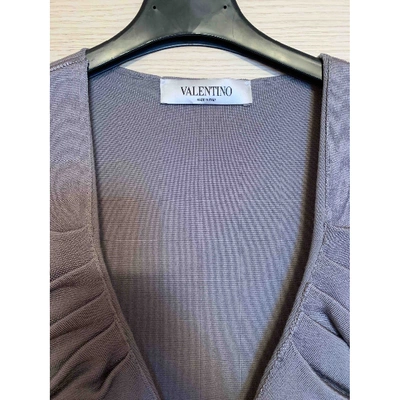 Pre-owned Valentino Wool Mid-length Dress In Grey