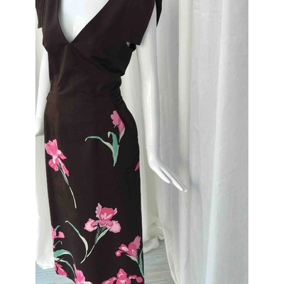 Mid-length dress Louis Vuitton Brown size 42 IT in Cotton - elasthane -  31008849