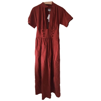 Pre-owned Rosie Assoulin Maxi Dress In Red