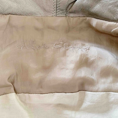 Pre-owned Rick Owens Leather Jacket In Metallic