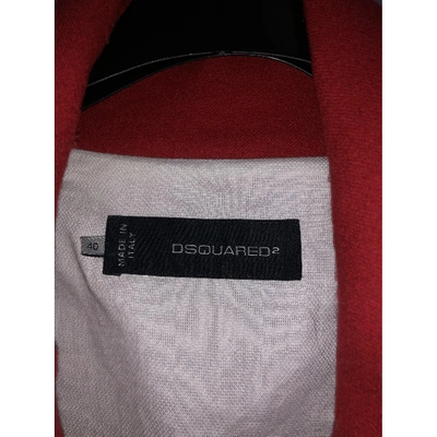 Pre-owned Dsquared2 Red Wool Coat