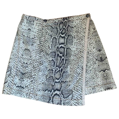 Pre-owned Roberto Cavalli Mini Skirt In Beige