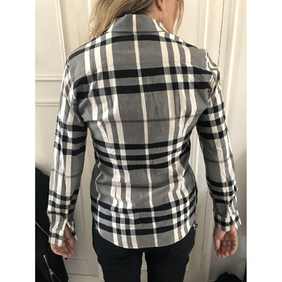 Pre-owned Burberry Grey Cotton  Top