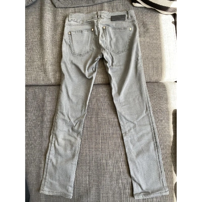 Pre-owned Fendi Slim Jeans In Grey