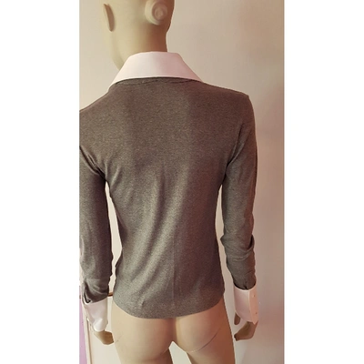Pre-owned Dolce & Gabbana Grey Cotton Top