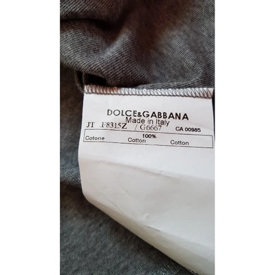 Pre-owned Dolce & Gabbana Grey Cotton Top