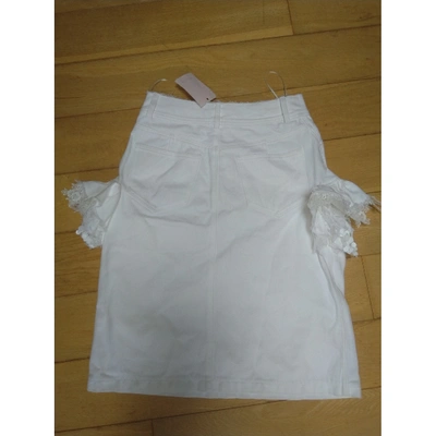 Pre-owned Preen By Thornton Bregazzi Mid-length Skirt In White