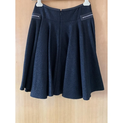 Pre-owned Versace Wool Mid-length Skirt In Black