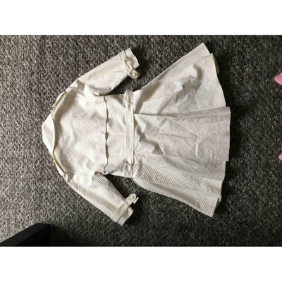 Pre-owned Fendi White Cotton Trench Coats