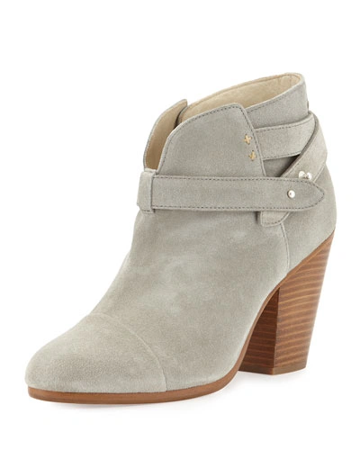 Rag & Bone Harrow Leather Ankle Boot, Light Gray In Light Grey