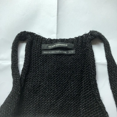 Pre-owned Club Monaco Linen Vest In Black