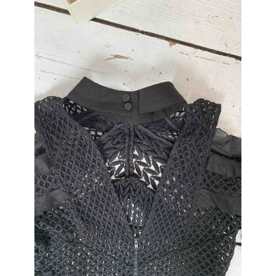 Pre-owned Self-portrait Lace Blouse In Black