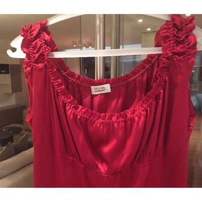 Pre-owned Steffen Schraut Silk Mid-length Dress In Red