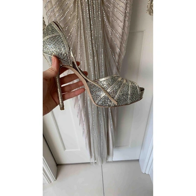 Pre-owned Jenny Packham Maxi Dress In Beige