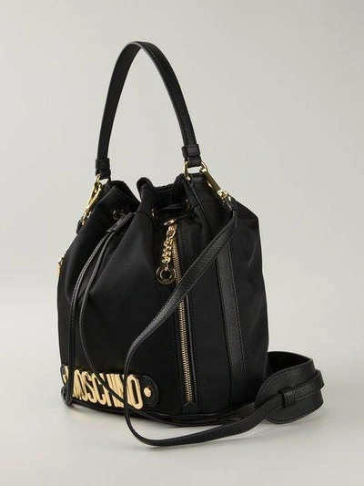 Shop Moschino Logo Bucket Shoulder Bag