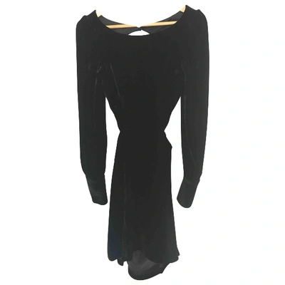 Pre-owned Topshop Unique Velvet Mid-length Dress In Black