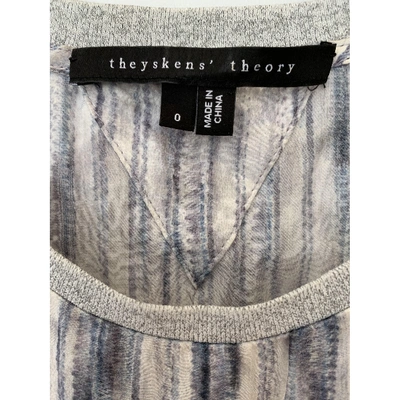 Pre-owned Theyskens' Theory Silk Maxi Dress In Grey
