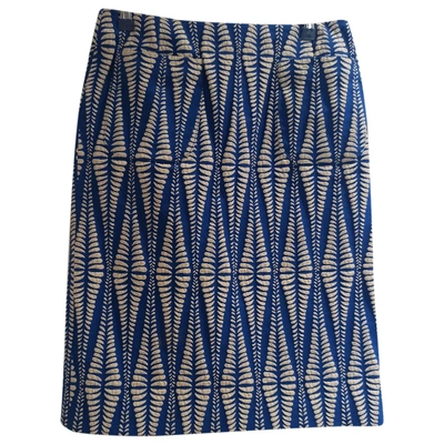 Pre-owned Tara Jarmon Blue Cotton Skirt