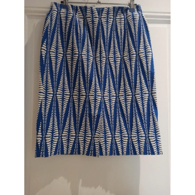 Pre-owned Tara Jarmon Blue Cotton Skirt