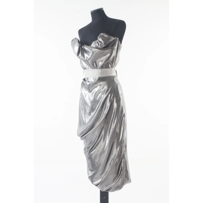 Pre-owned Vivienne Westwood Silver Silk Dress