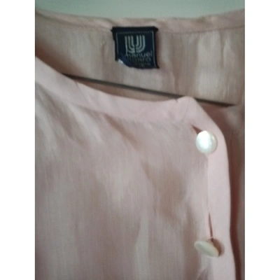 Pre-owned Emanuel Ungaro Linen Top In Pink