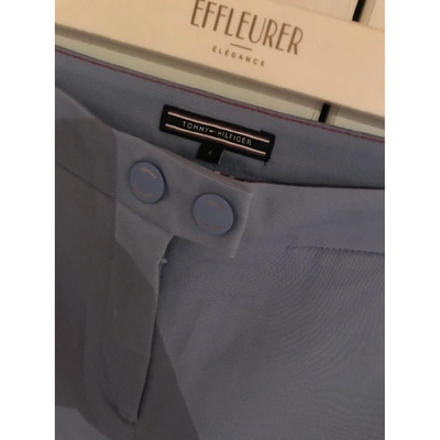 Pre-owned Tommy Hilfiger Blue Cotton Trousers