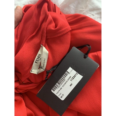Pre-owned Fendi Mini Dress In Red