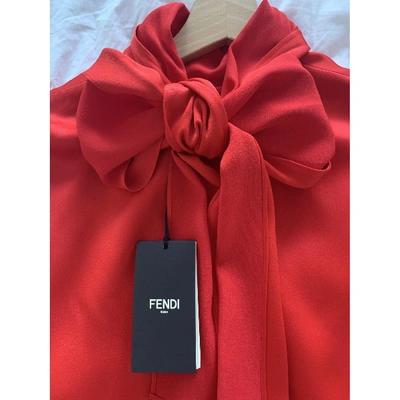 Pre-owned Fendi Mini Dress In Red