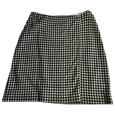 Pre-owned Philosophy Di Alberta Ferretti Wool Mini Skirt In Black