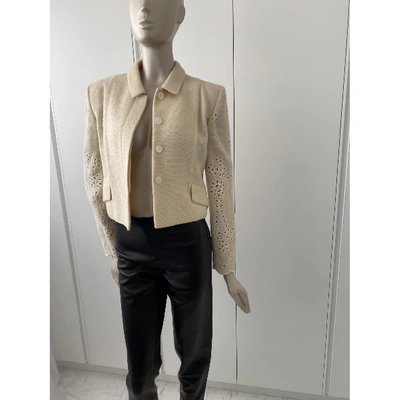Pre-owned Valentino Wool Short Vest In Beige