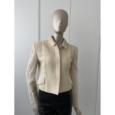 Pre-owned Valentino Wool Short Vest In Beige