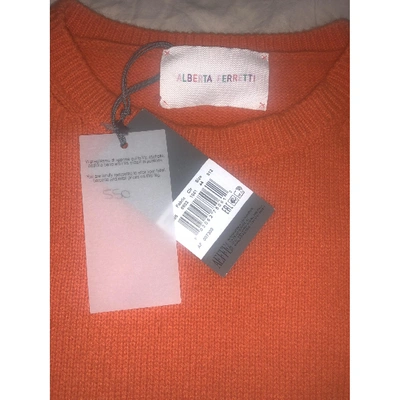 Pre-owned Alberta Ferretti Wool Jumper In Orange