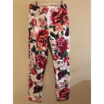 Pre-owned Dolce & Gabbana Cotton Trousers