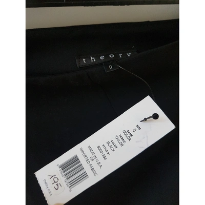 Pre-owned Theory Wool Mid-length Skirt In Black
