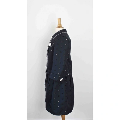 Pre-owned Louis Vuitton Silk Coat In Blue