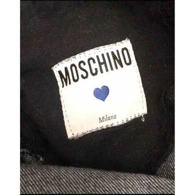 Pre-owned Moschino Slim Pants In Blue