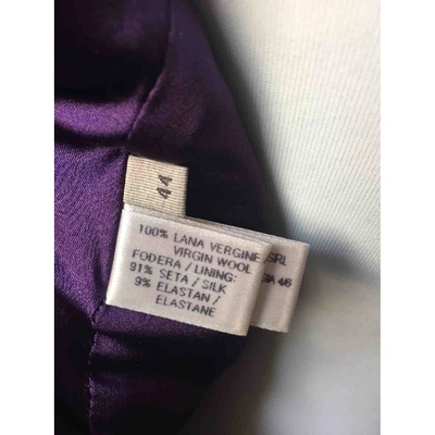 Pre-owned Bottega Veneta Wool Mid-length Dress In Purple