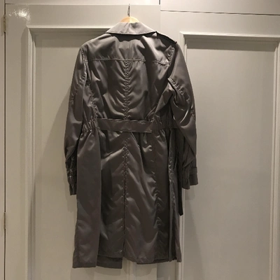 Pre-owned Prada Trench Coat In Grey