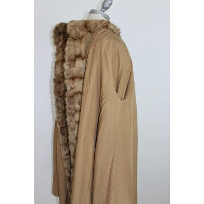 Pre-owned Fendi Beige Fur Coat