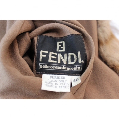 Pre-owned Fendi Beige Fur Coat