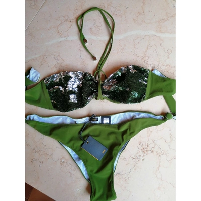 Pre-owned Fendi Green Cotton - Elasthane Swimwear