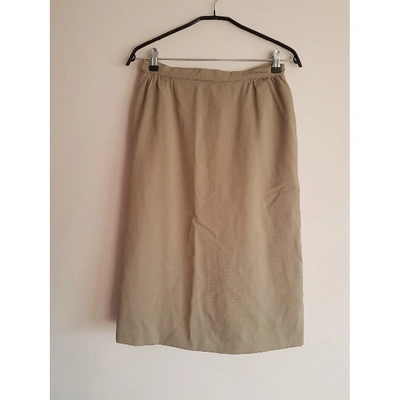 Pre-owned Ferragamo Wool Mid-length Skirt In Grey