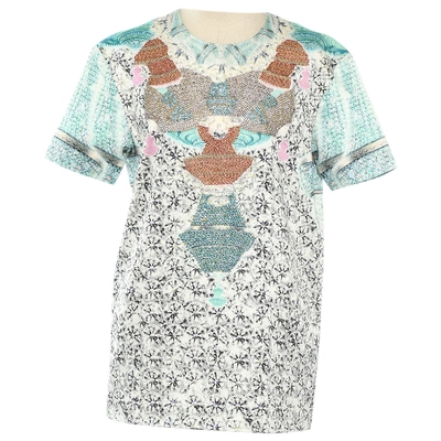 Pre-owned Manish Arora Turquoise Cotton Top