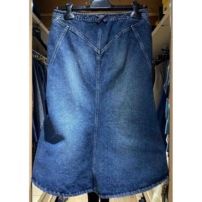 Pre-owned Roberto Cavalli Mid-length Skirt In Blue