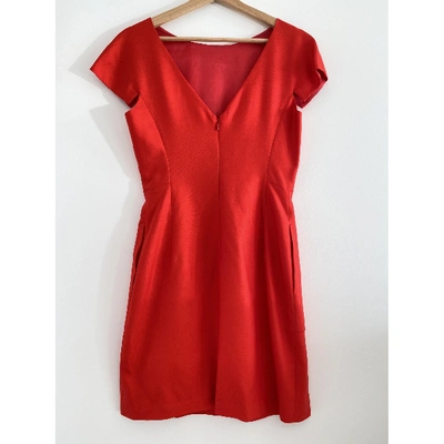 Pre-owned Giambattista Valli Silk Mini Dress In Red