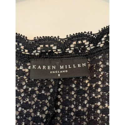 Pre-owned Karen Millen Lace Mid-length Dress In Black