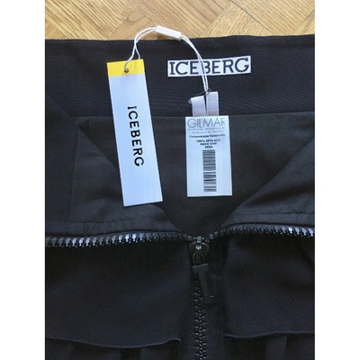 Pre-owned Iceberg Silk Mid-length Skirt In Black