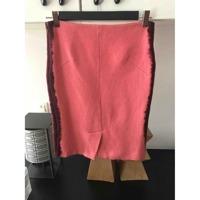 Pre-owned Prada Wool Skirt Suit In Pink